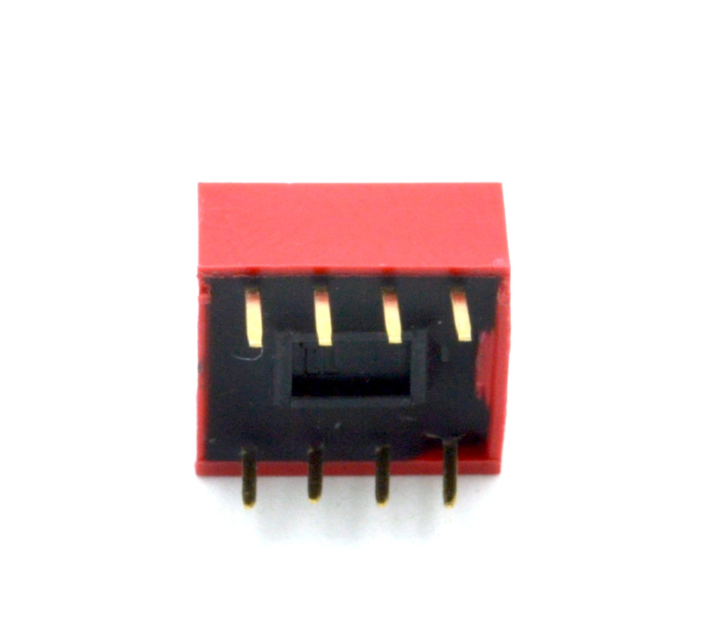 Interruptor DIP perfil horizontal 4 vías para PCB