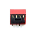 Interruptor DIP perfil horizontal 4 vías para PCB