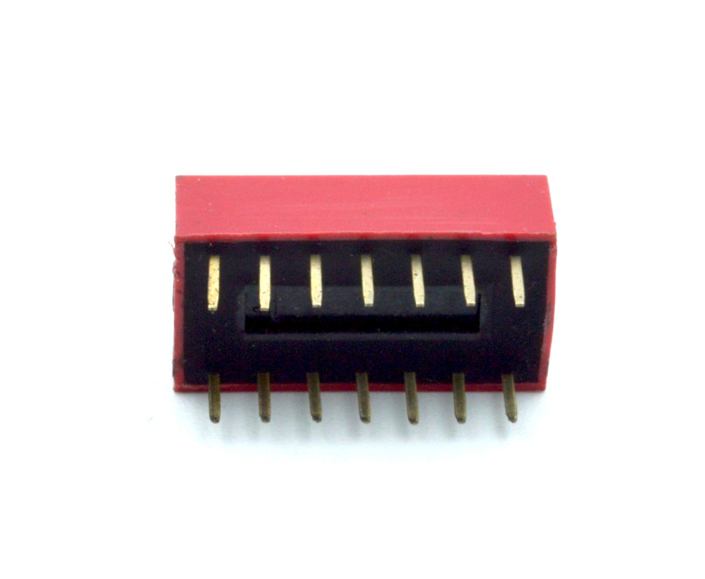 Interruptor DIP perfil horizontal 7 vías para PCB