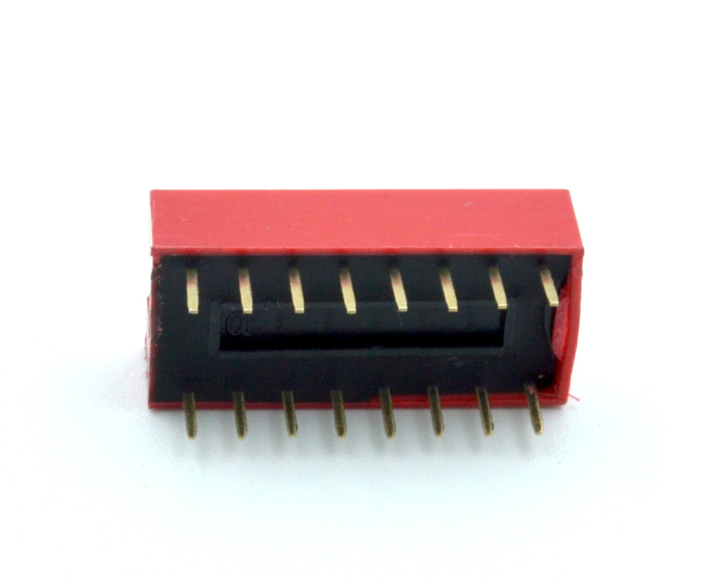 Interruptor DIP perfil horizontal 8 vías para PCB