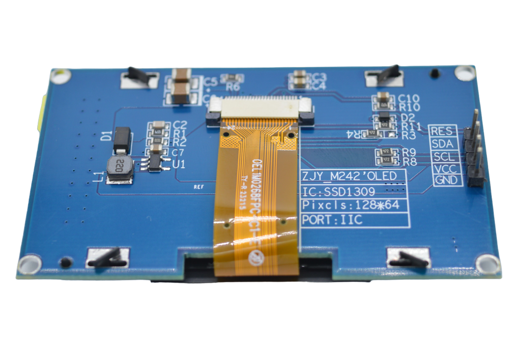 Módulo OLED de 2.42&quot;, 128x64, SSD1309, con interfaz SPI/IIC I2C para Arduino, 4 pines