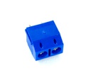 Conector 2 pines 2,54 mm para PCB azul KF301 back