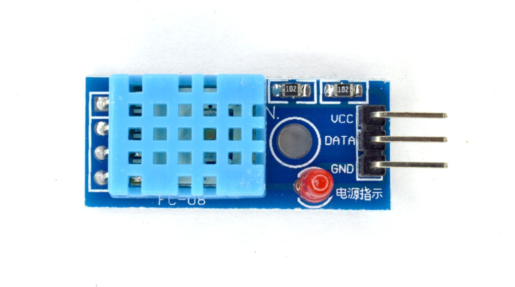 Sensor de temperatura y humedad DHT11 con LED front
