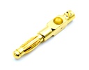 Conector banana 4mm macho negro goma alta durabilidad