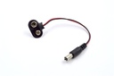 Adaptador pila 9V 6F22 con conector DC