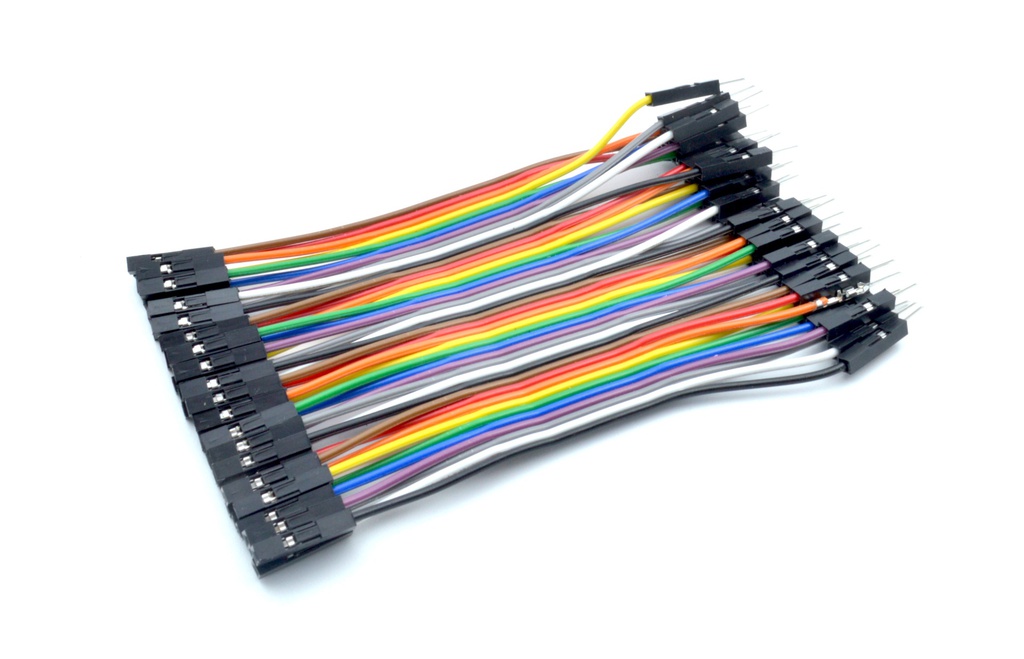 Set 40 cables Dupont 10 cm macho-hembra