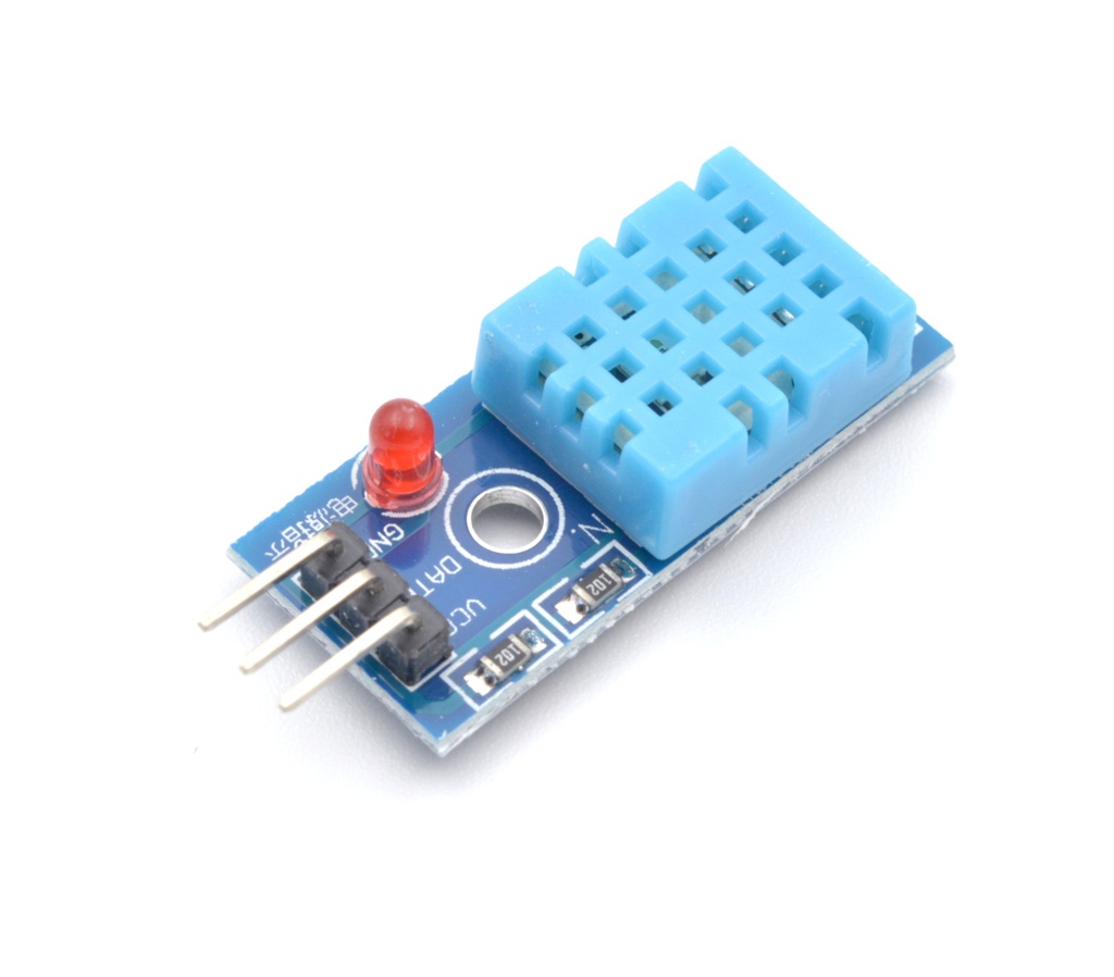 Sensor de temperatura y humedad DHT11 con LED