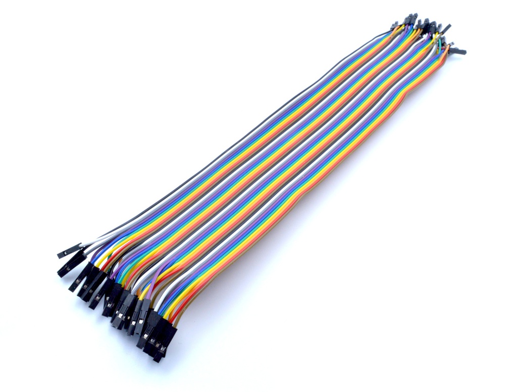 Set 40 cables Dupont 30 cm hembra-hembra