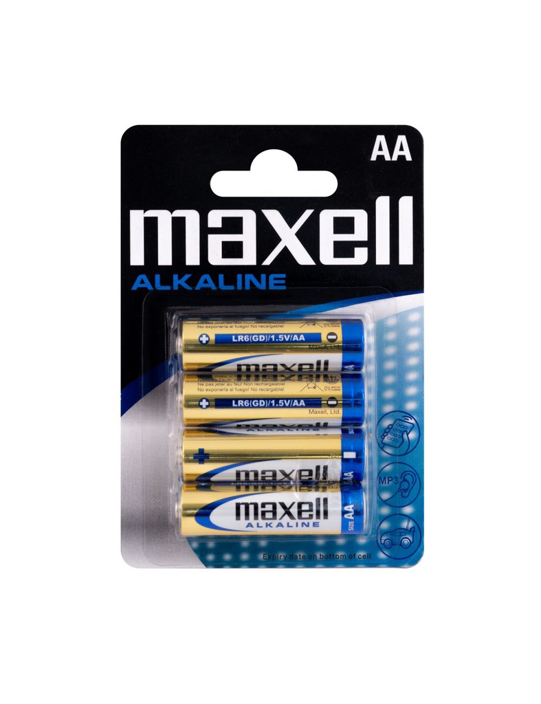 MAXELL MAX16376 PAQUETE DE 4 PILAS ALCALINAS LR6 AA 1,5V