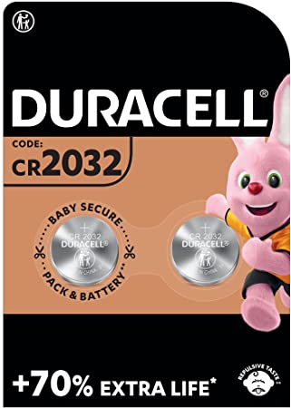 Pack de 2 pilas de botón CR2032 Duracell 3V