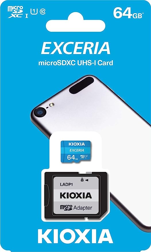Tarjeta micro SD 64GB C10 KIOXIA + Adaptador