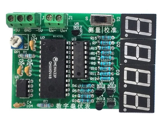 Milivoltímetro Digital, PCB Kit de soldadura THD