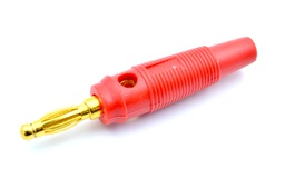 [00014717] Conector banana 4mm macho rojo goma alta durabilidad