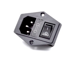 [00020664] Conector de alimentación AC 220V con interruptor y portafusible
