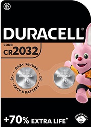 [00023139] Pack de 2 pilas de botón CR2032 Duracell 3V