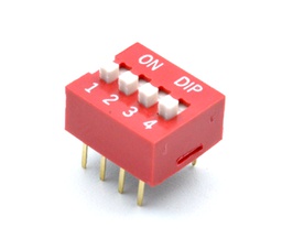 [00025461] Interruptor DIP perfil horizontal 4 vías para PCB