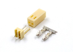 [00025775] Conector KF2510 de 2,54mm - 2 pines Macho PCB + Hembra + Terminal crimpar