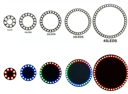 [00036924] Anillo de luz LED WS2812B, de 35 LEDs WS2812, LED RGB SMD 5050, DC 5V