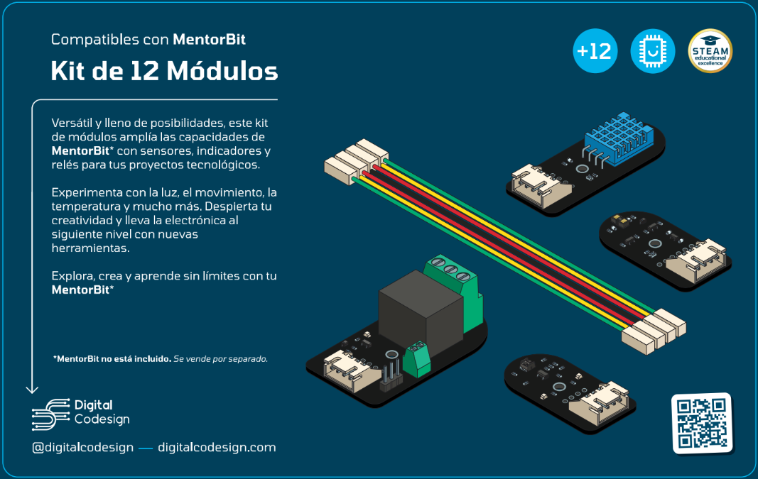 Kit de 12 Módulos MentorBit